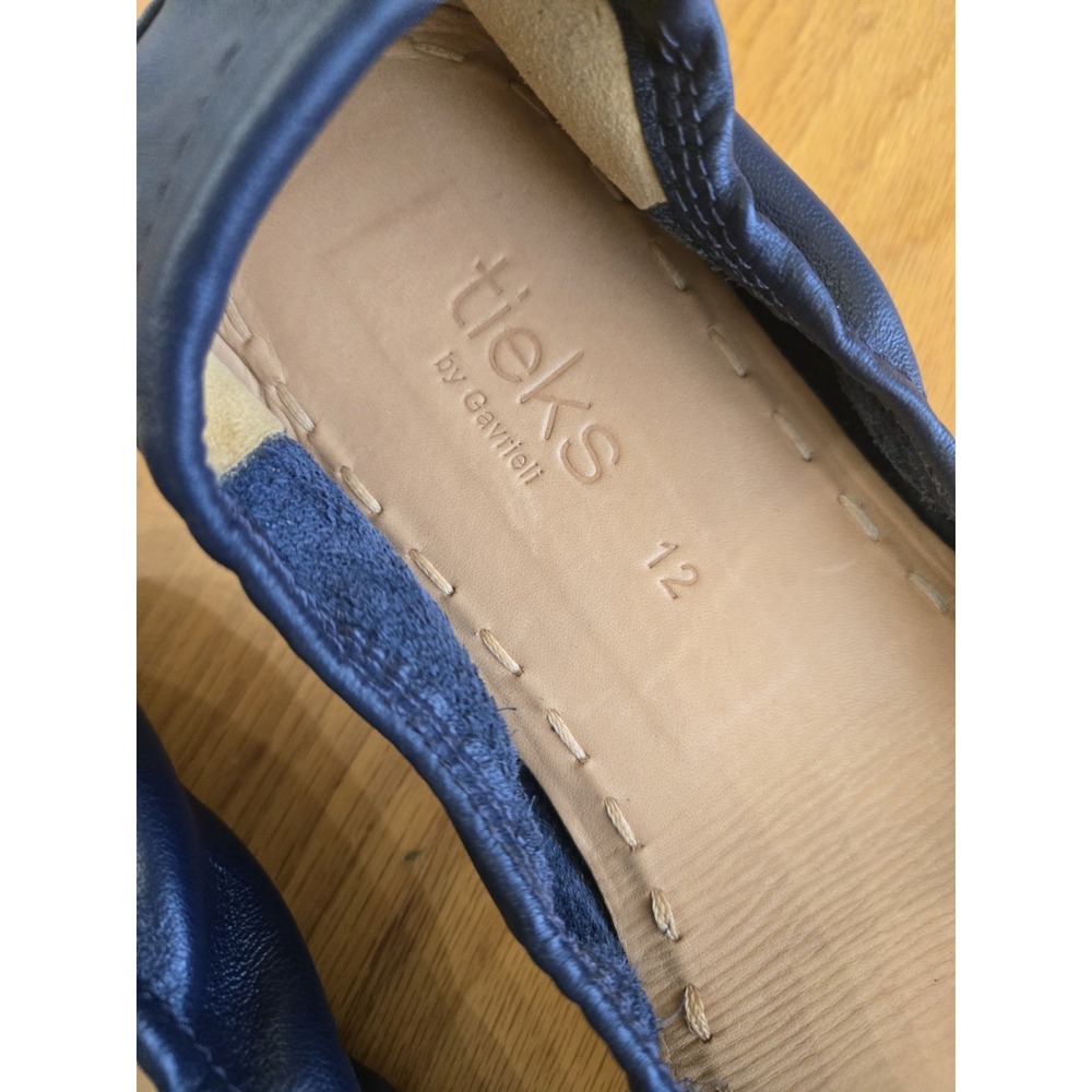 Tieks Cobalt Blue Leather Ballet Flats Shoes Size 12 Classic Foldable - Picture 2 of 7